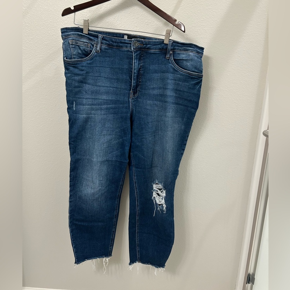 Kut from the Kloth Dark Blue Distressed Jeans